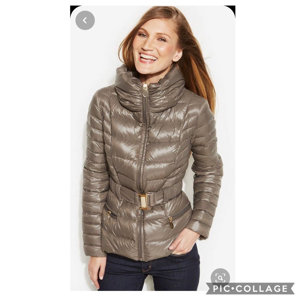 T Tahari Packable Belted Down Puffer Jacket Xs - image 1